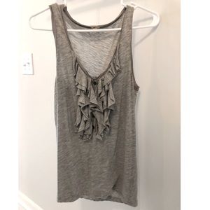 Gray tank top with ruffles